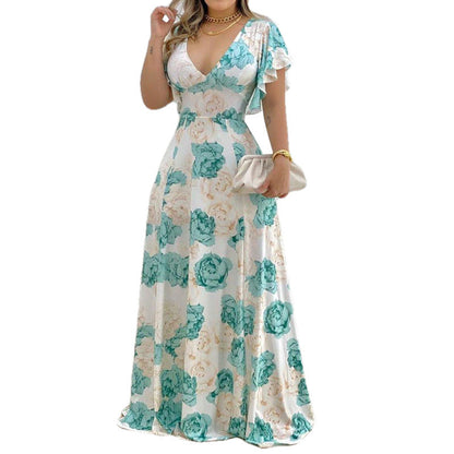 Damen Maxikleid Blumenmuster Norvielle