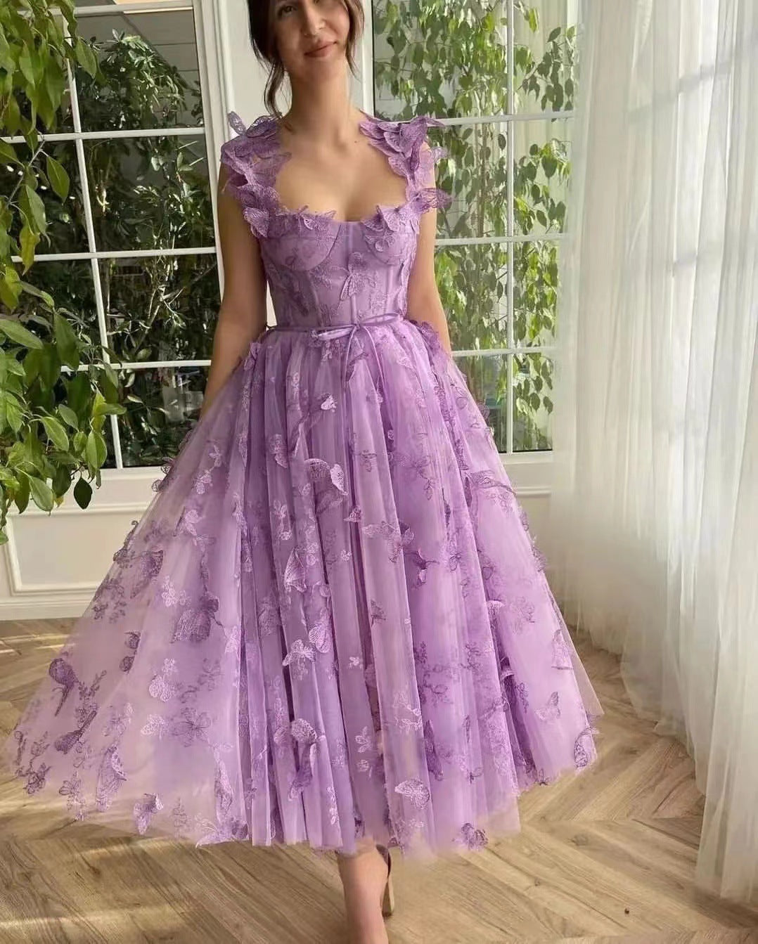 Chic Damen Strandkleid mit Schlitz für Braut und Party