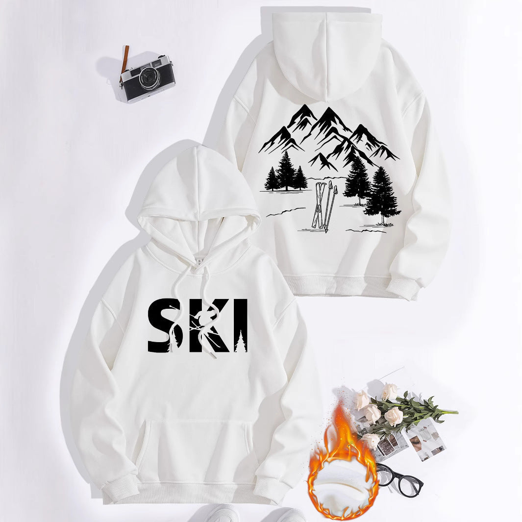 Damen Kapuzenpullover Ski-Design Gemütlich Norvielle