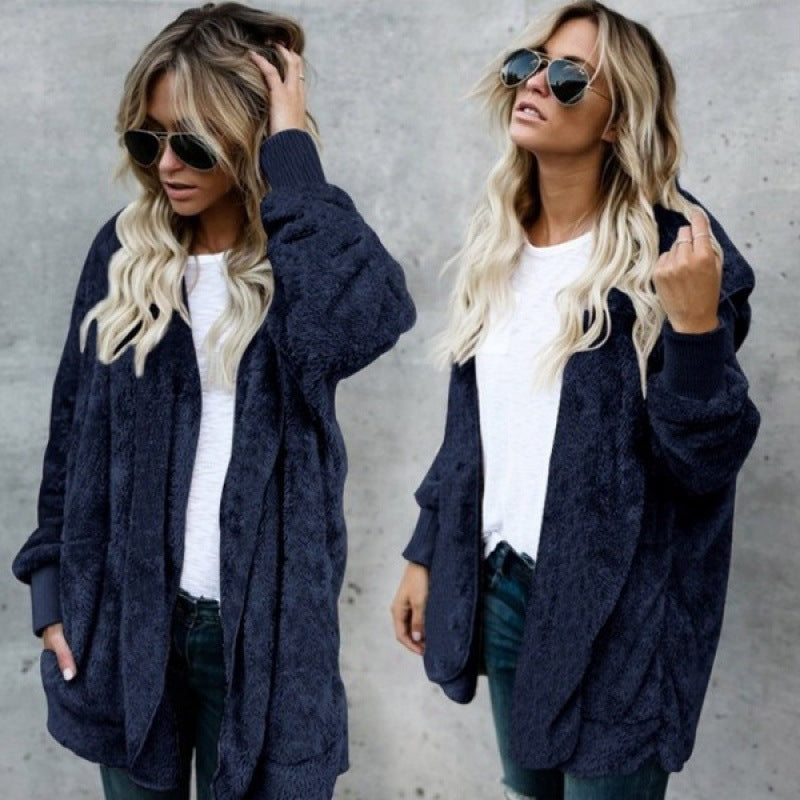 Damen Fleecejacke Weiches Innenfutter Praktische Taschen Norvielle
