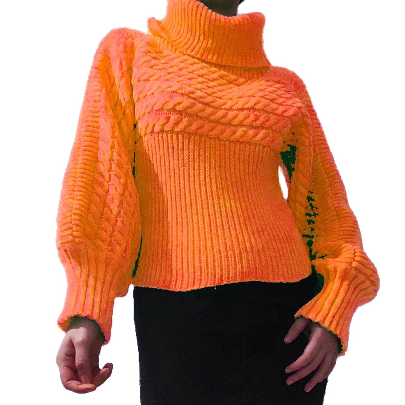 Damen Strickpullover Rollkragen Strukturiert Norvielle