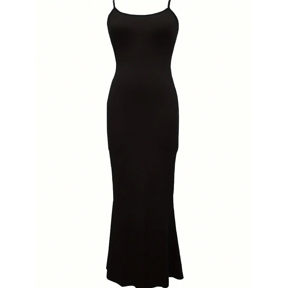 Damen Maxikleid schmale Träger fließend Norvielle