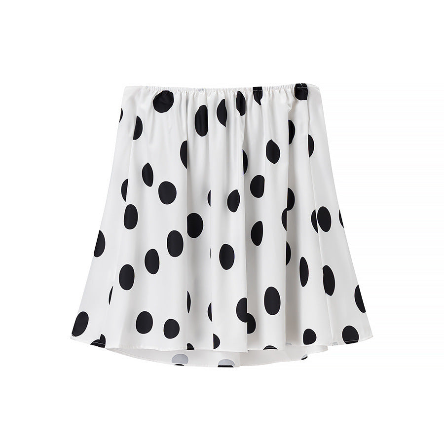 Damen Weite Hose Punktmuster