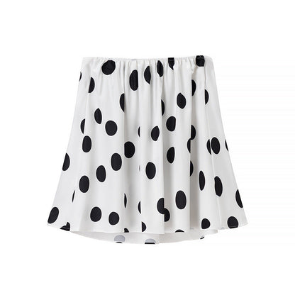 Damen Weite Hose Punktmuster