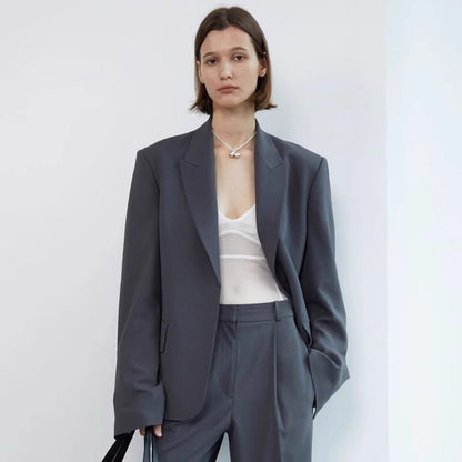 Damen Oversize Blazer aus Wolle Elegant