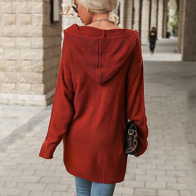 Damen Strickjacke Offene Front Strukturiert Beige