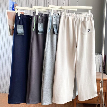 Damen Freizeithose Elastischer Bund Seitentaschen Beige