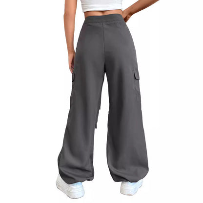 Damen Cargo-Hose Hochbund Seitentaschen Norvielle