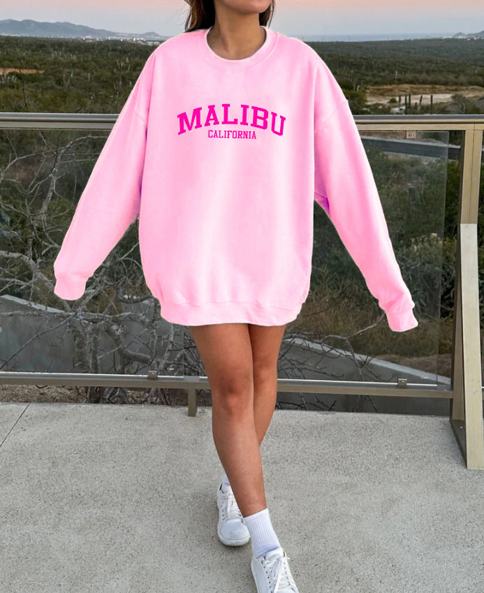 Damen Sweatshirt Weiches Material Norvielle California-Logo