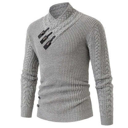 Herren Strickpullover Elegantes Zopfmuster Komfort