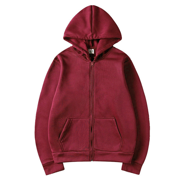 Damen Kapuzensweatshirt Durchgehender Reißverschluss Seitentaschen