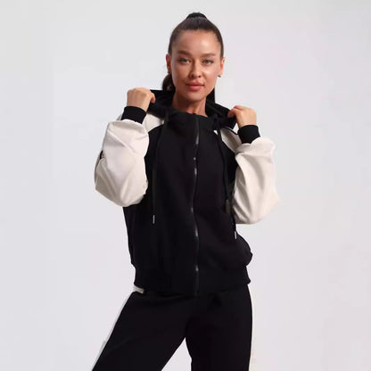 Damen Sportanzug Kapuzenpullover Nagelstreifen Bequem Norvielle