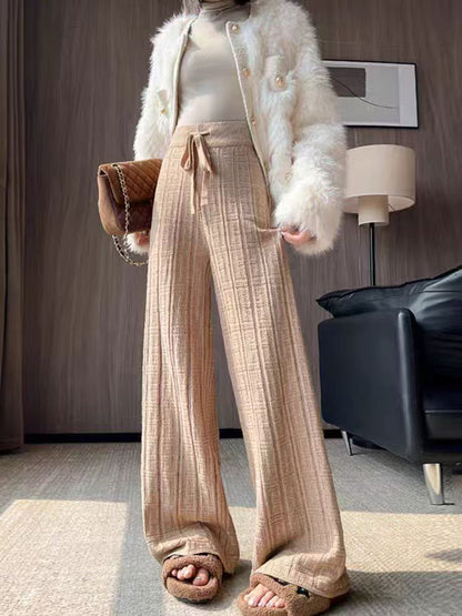 Damen Palazzo-Hose Hochtaillen-Seitengürtel Norvielle