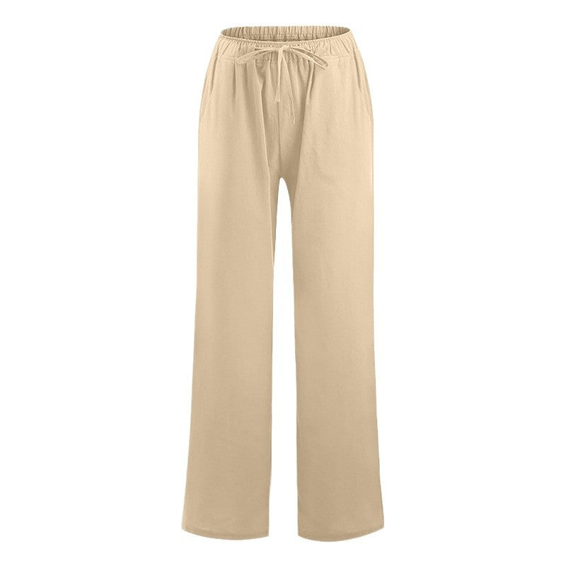 Damen Weite Leinenhose Bequem Norvielle