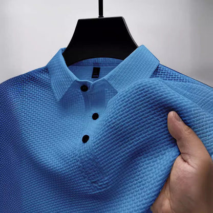 Herren Polo Shirt Klassischer Kragen Modern Baumwolle Weiß