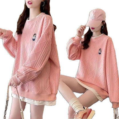 Damen Strickpullover Zopfmuster Weich Norvielle