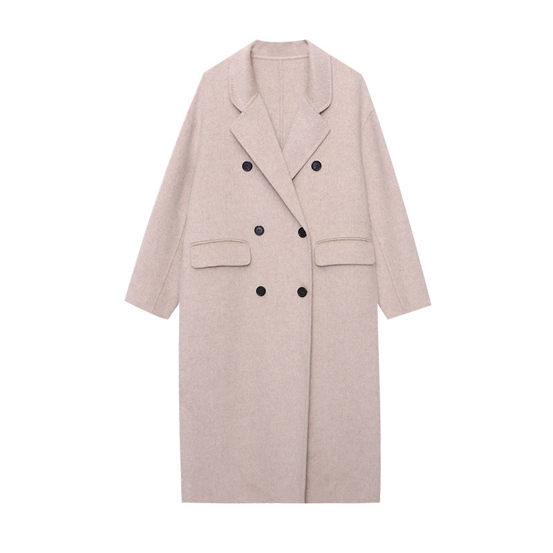 Damen Wollmantel Doppelreihig Oversized Norvielle