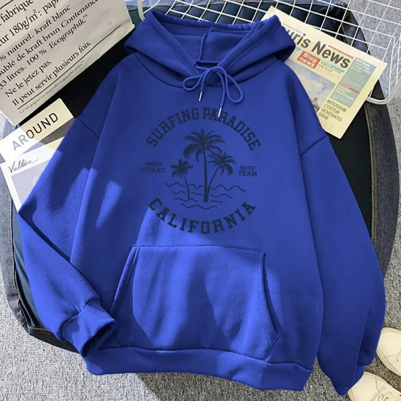 Damen Kapuzenpullover Baumwollmischung Lässig