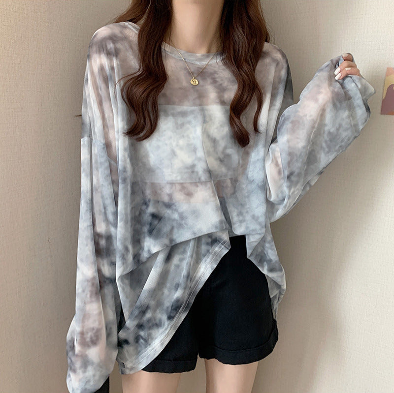 Damen Oversized-Shirt Modernes Muster Norvielle