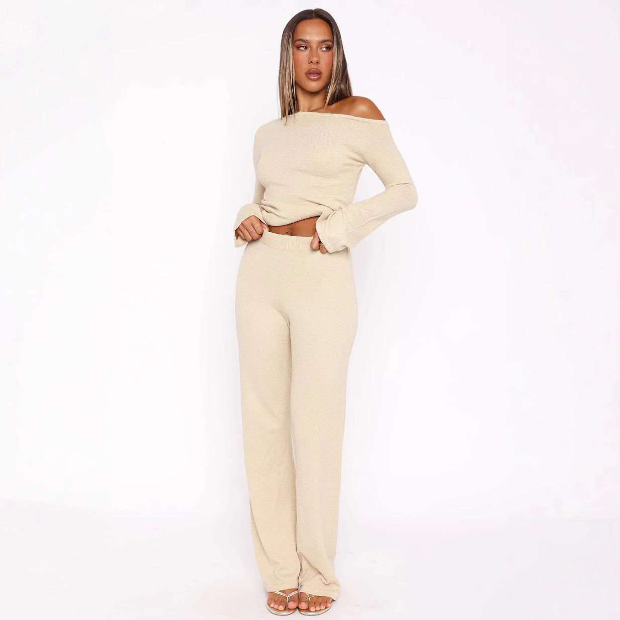 Damen Lounge-Set Asymmetrisch Weites Bein Norvielle