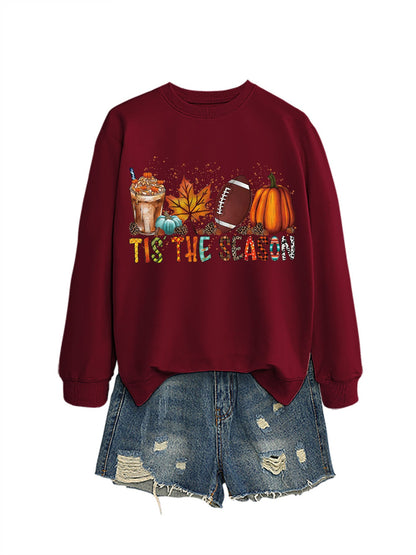 Damen Sweatshirt Herbstlich Motiv Lässiger Schnitt Norvielle