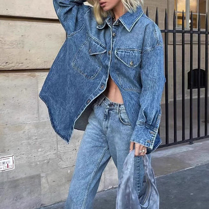 Damen Overshirt-Jacke Denim