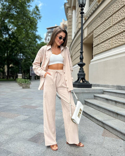 Damen Kombination Bluse Hosen Norvielle
