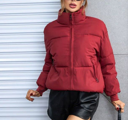 Damen Winterjacke Gesteppt Sportlich Hochkragen Norvielle