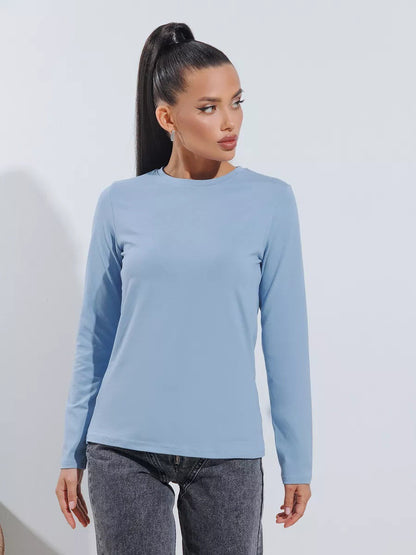 Damen Langarmshirt Körperbetonter Schnitt Norvielle