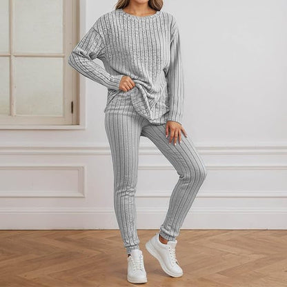 Damen Strickensemble Rippenstruktur Norvielle