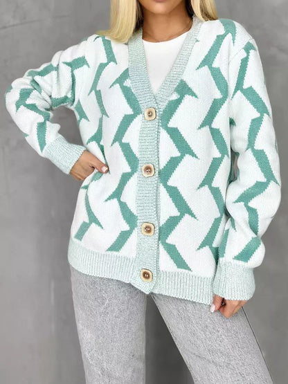 Damen Strickjacke Blitzenmuster Norvielle