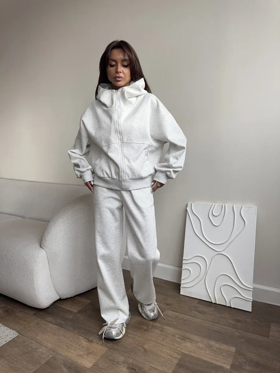 Damen Sweatjacke Jogginghose Set Bequem Norvielle