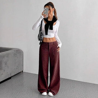Damen Cordhose Weit Norvielle