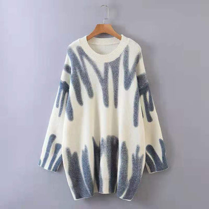 Damen Pullover Groß Locker Farbverlauf Norvielle