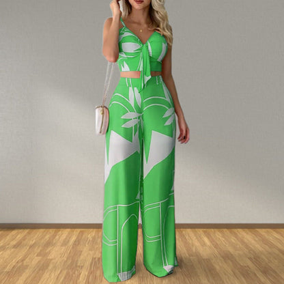 Damen Set Crop- und weite Hose Norvielle