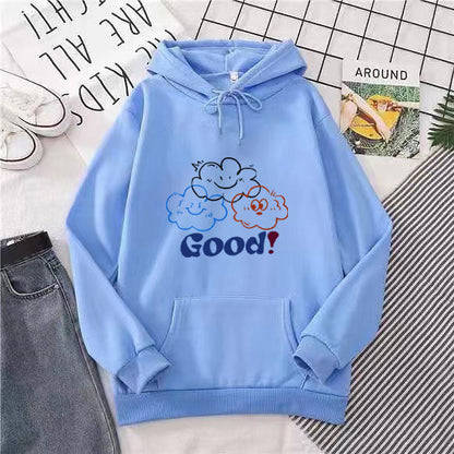 Damen Kapuzenpullover Cartoon-Motiv Bequem Norvielle