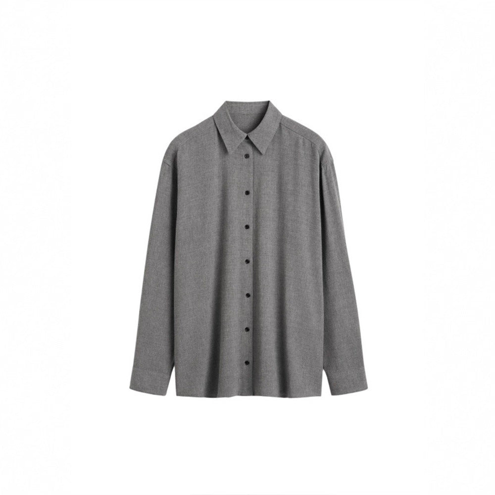 Damen Oversized Hemdbluse Moderner Schnitt Lässig Weiß