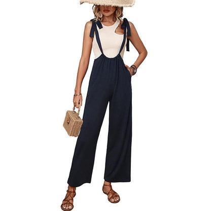 Damen Jumpsuit Verstellbare Träger Komfortschnitt