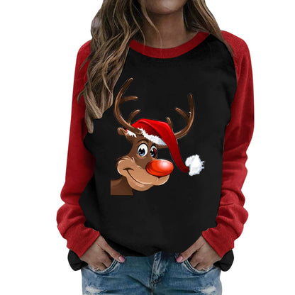Damen Sweatshirt Rentier Motiv Norvielle