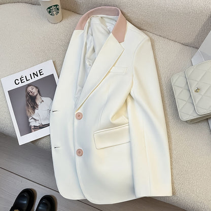 Damen Blazer Kontrastkragen Norvielle