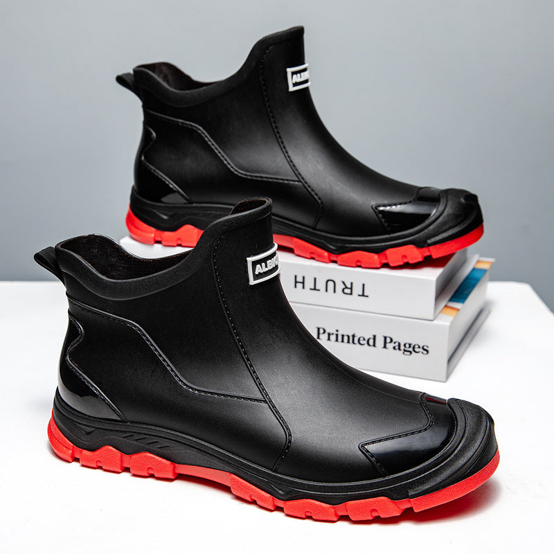 Herren Gummistiefel Rutschfest Flexibler Einstieg