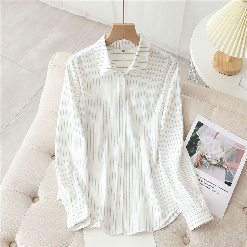 Damen Bluse Langärmlig Streifenmuster Norvielle