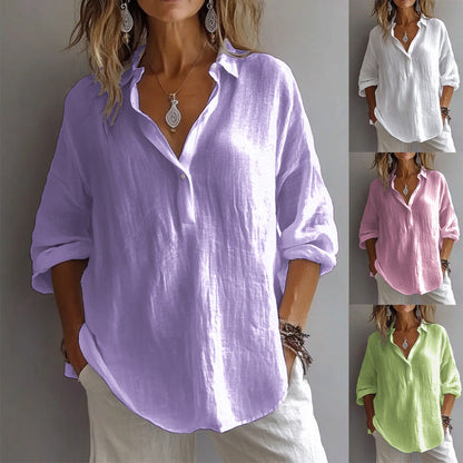 Damen Bluse mit Knöpfen Leicht Norvielle - Norvielle