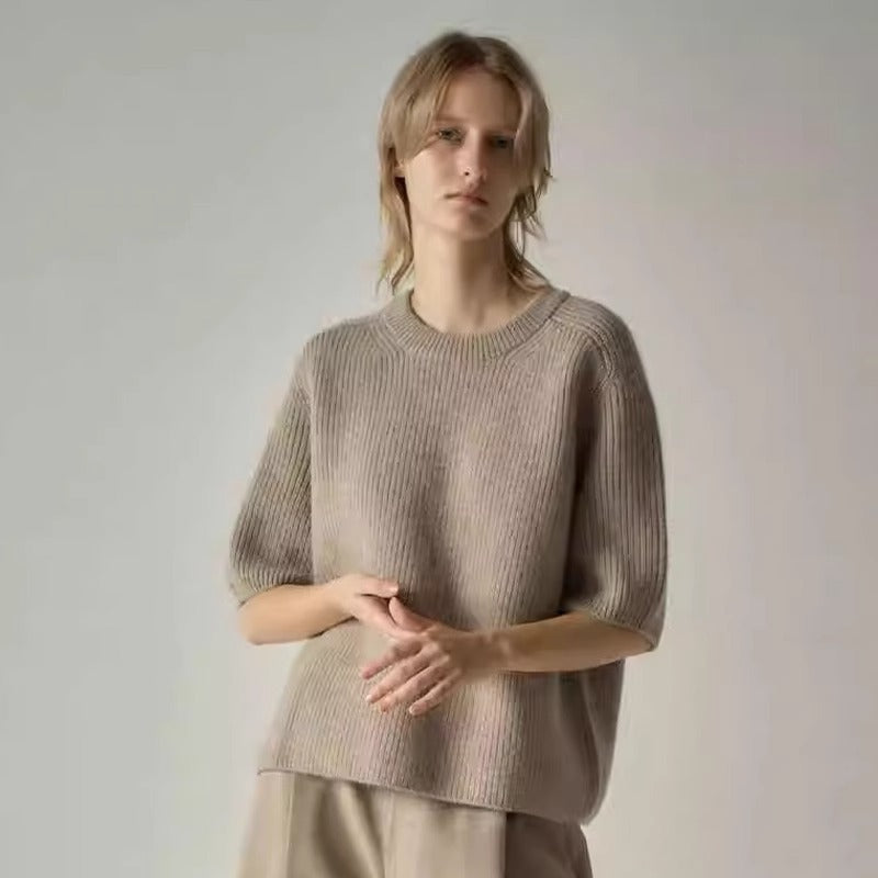 Damen Strickpullover Kurzärmelig Weich Norvielle