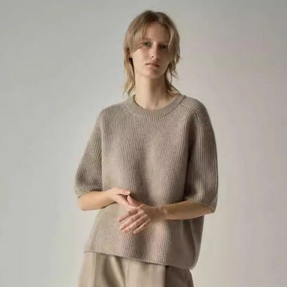 Damen Strickpullover Kurzärmelig Weich Norvielle