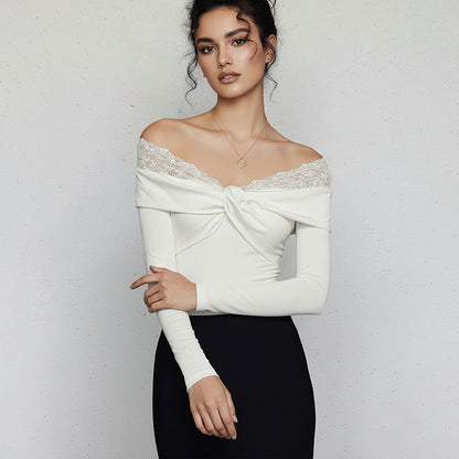 Damen Body Spitzendetails Figurbetonter Schnitt Norvielle
