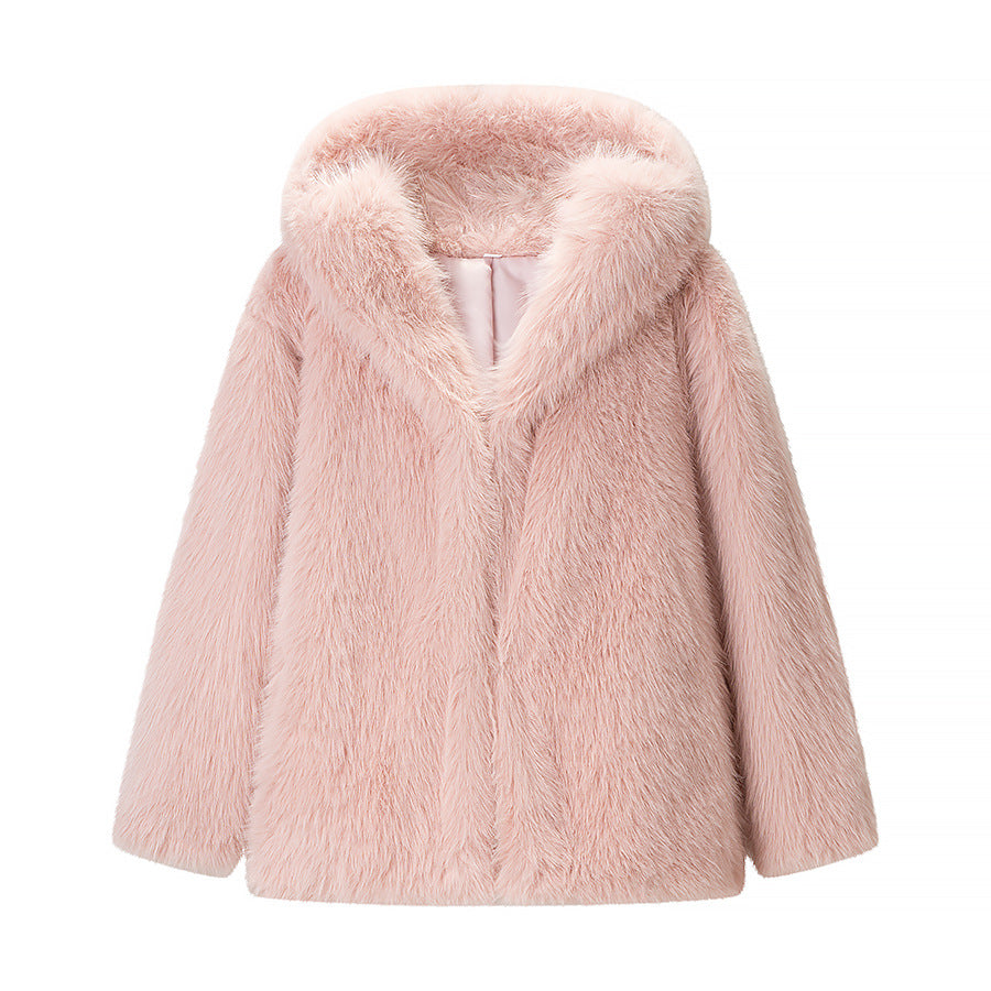 Damen Fleecejacke Weiches Innenfutter Fellkragen Norvielle