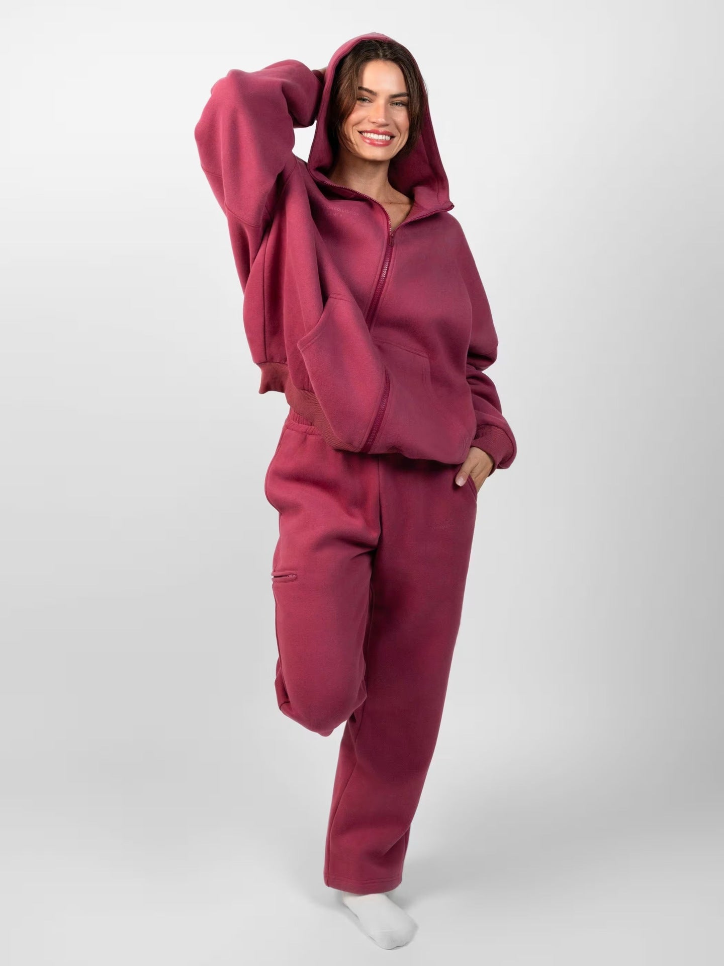 Damen Sportset Zip-Hoodie Jogginghose Norvielle