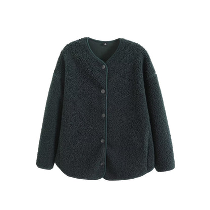 Damen Kuscheljacke Weich Norvielle Mit Knöpfen