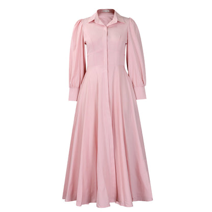 Damen Maxi-Hemdkleid mit Taillenbund Norvielle